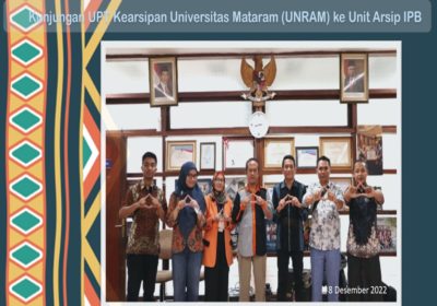 Kunjungan UPT Kearsipan Universitas Mataram (UNRAM) ke Unit Arsip IPB